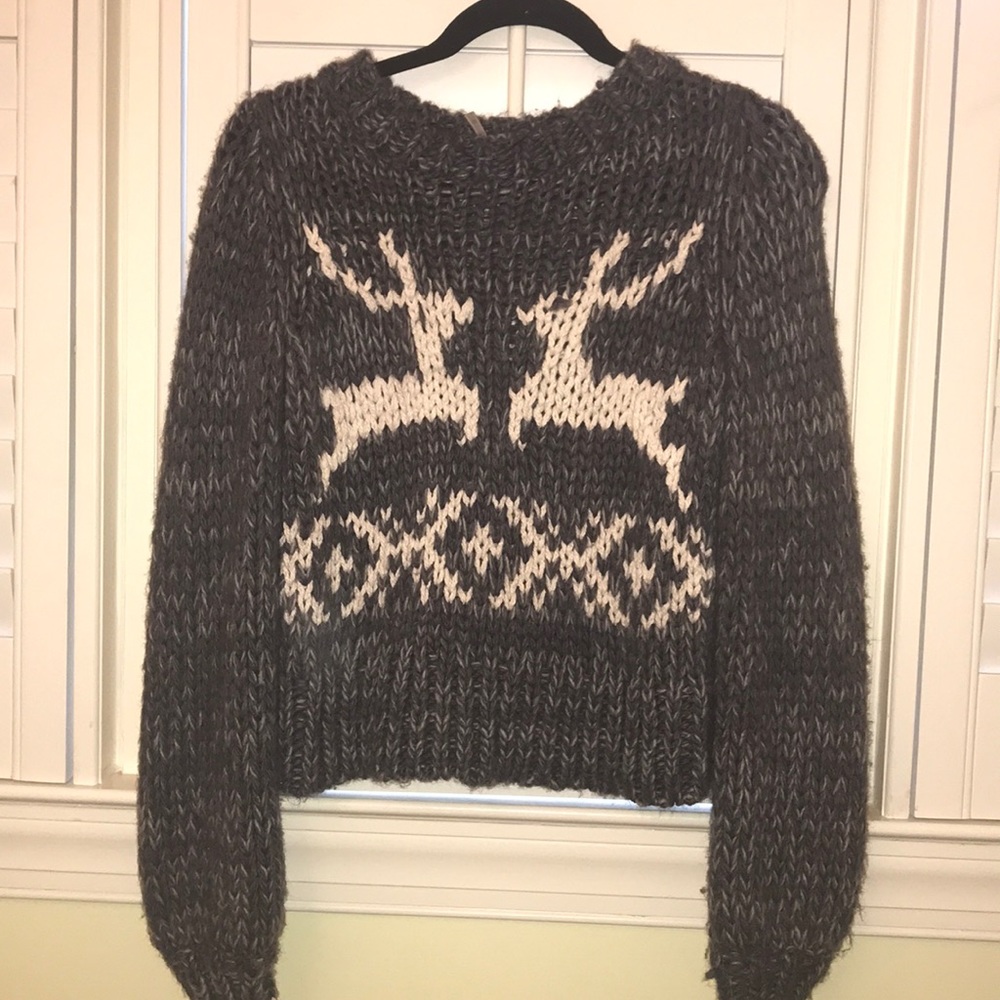 Free People Deer Sweater